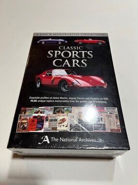 Classic Sports Cars DVD Collection 4 DVDs Aston Martin, Porsche, Ferrari, Jaguar